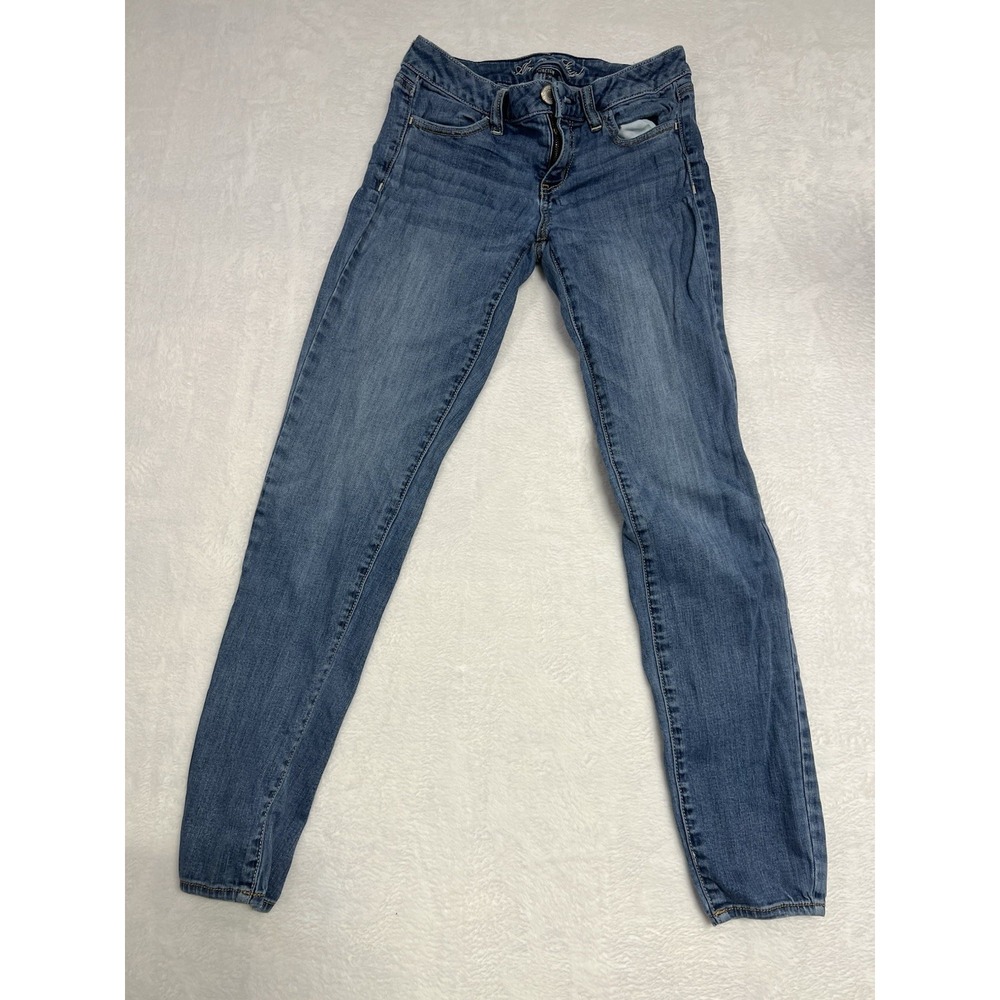 American Eagle Dream Stretch Jeggings Womens Size 4 Regular Blue Denim Jeans